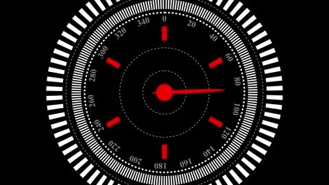 Radar system animation on black background. Signal transmitted solar radar... 스톡 동영상 337659028