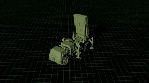 Radar system ELM 2084 Iron Dome - Rotation 3D Vídeos de archivo 331213885