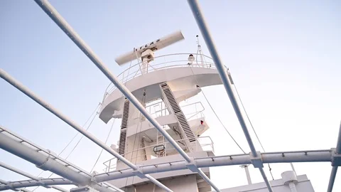 Radar system for navigation on a ship Stock Footage 103428935