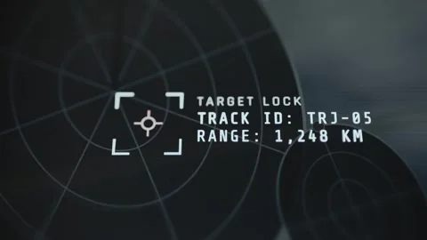 Radar Target Lock For Tracked Object TRJ-05 4K Stock Footage 341326463