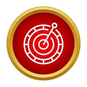 Radar target searching icon in a red circle Stock Illustration
