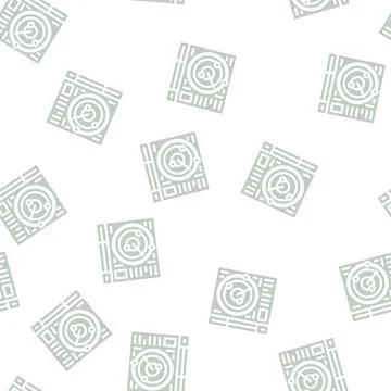 Radar technology glyph vector seamless pattern Stock Illustration