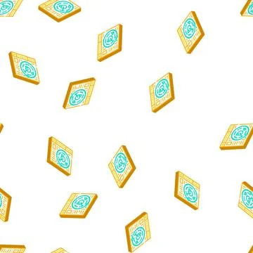 Radar technology isometric icon seamless pattern Stock Illustration