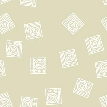 Radar technology line vector seamless pattern Stock Illustration
