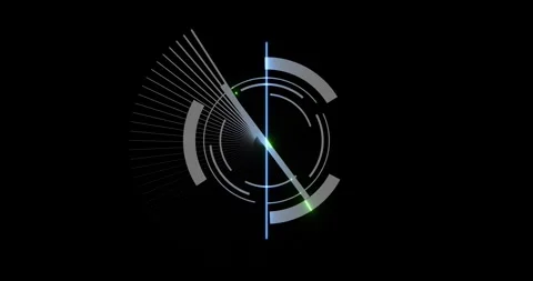 Radar technology screen in operation animation used for aircraft positioning Stock Footage 246710133