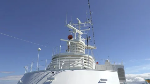 Radar on top of a ship Stock Footage 251741968