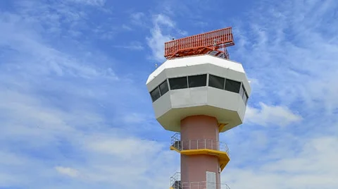Radar tower communication and nice sky Stock Footage 24712583