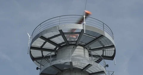 Radar Tower, A radar tower of the Deutsche Flugsicherung  Stock Footage 73404388