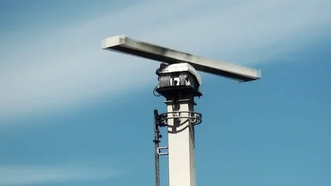Radar turns around for traffic control Stock Footage 84420918