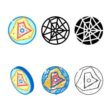 Radar variations risk color icon vector Stock Illustration