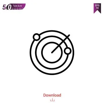 Radar vector icon. Best modern, simple, isolated, flat icon for website desig Stock Illustration
