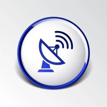 Radar Vector icon satellite dish tv technology Stock Illustration