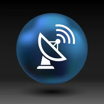 Radar Vector icon satellite dish tv technology Stock Illustration