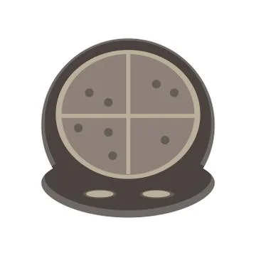 Radar vector screen background icon illustration sonar symbol. Military hud t Stock Illustration