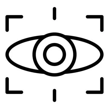 Radar vision detect icon, outline style Stock Illustration