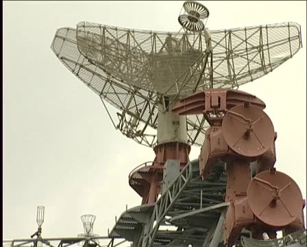 Radar of a  warship Video stock 974640