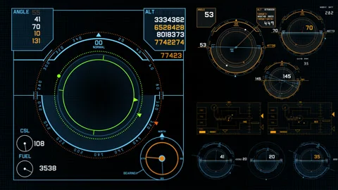 RadarDisplayMotionGraphic FullSet 1 Stock Footage 140624248
