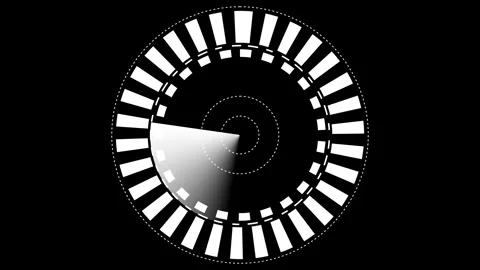 Rader HD technology signal waves animation on black background. Signal tran.. Vídeo Stock 331871403