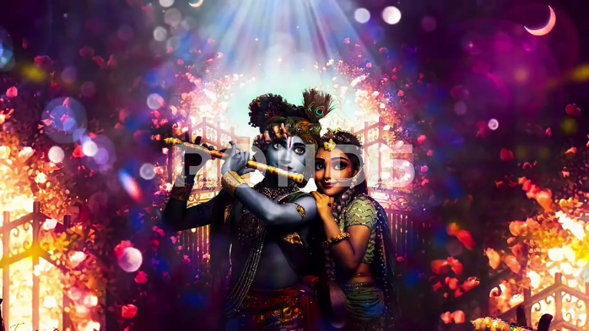 Radha Krishna eternal love Indian god an... | Stock Video | Pond5
