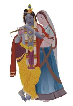 Radha krishna Stock Illustration