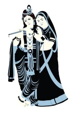 Radha krishna Illustrazione stock