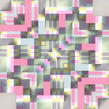 Radial 3D Abstract Vortex Symmetrical Procedural Tech Motion Stock Illustration