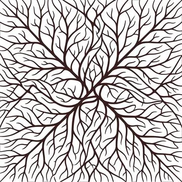 Radial Abstract Branching Lines Pattern Background Illustrazione stock