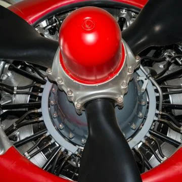 Radial aero engine Stock Photos