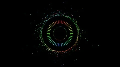 Radial Audio Equalizer BPM Stock Footage 80846695