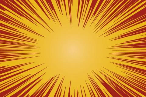 Radial background with comic book speed lines. Vector illustrati Stock Illustration