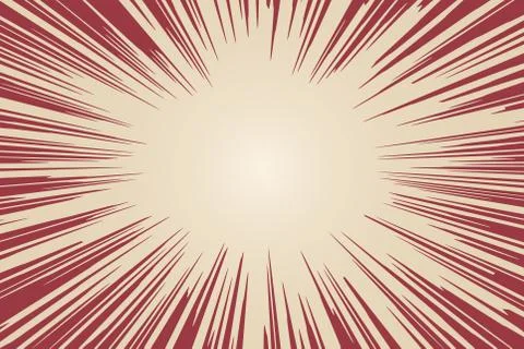 Radial background with comic book speed lines. Vector illustrati Stock Illustration