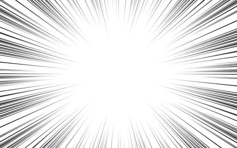 Radial background with comic book speed lines. Manga speed frame in pop art.. Illustrazione stock