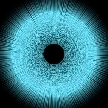 Radial binary theme Illustrazione stock