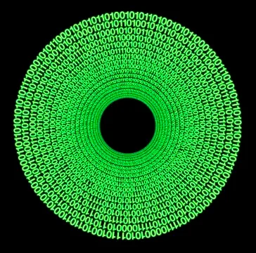 Radial binary theme Illustrazione stock