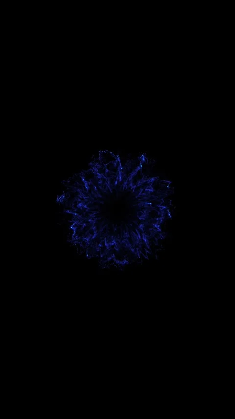 Radial Blue Spike Shockwave in Vertical Video Stock Footage 346314655