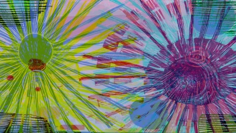 Radial Burst Hand Drawn Pattern Background Seamless Loop Vídeo Stock 328313972