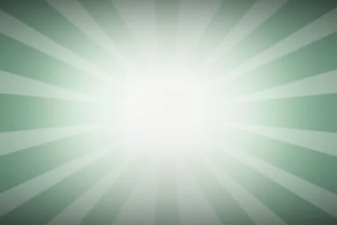 Radial burst pattern is radiating in flat vector design, with pale green and off Stock Photos