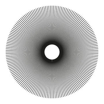 Radial circle lines. Circular lines element, shape. Stock Illustration