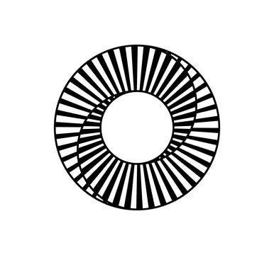 Radial Circle Pattern Abstract Geometric Line Design for logo icon web graphic Stock Illustration