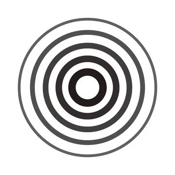 Radial circle radar wave isolated. Stock Illustration