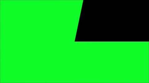 Radial clock wipe transition opening to bright green screen Video stock 331768027