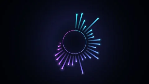 Radial Column Chart Data Visualization Bloom Animation 스톡 동영상 347011166