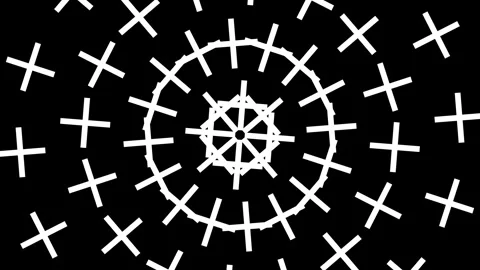 Radial Cross Pattern Stock Footage 334342330