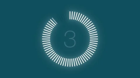 Radial Dial 10 Second Countdown Stock Footage 143773036