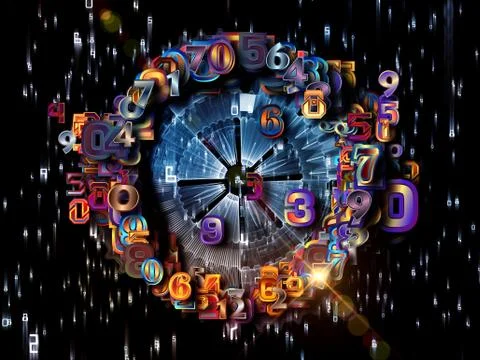 Radial Digits Stock Illustration