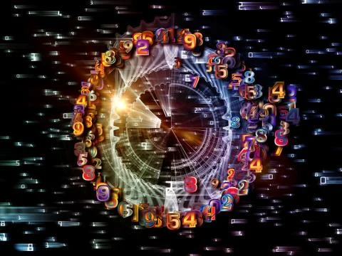 Radial Digits Stock Illustration