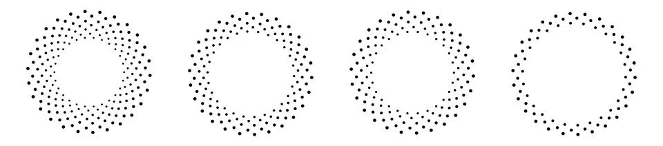 Radial dot circle frame. Halftone retro comic frame Stock Illustration