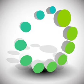 Radial, dotted circle abstract element. Generic icon. Stock Illustration