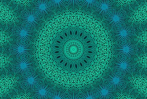 Radial dotted pattern Abstract emerald background with radial dotted patte... Stock Photos