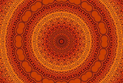 Radial dotted pattern Abstract orange background with radial dotted patter... Stock Photos